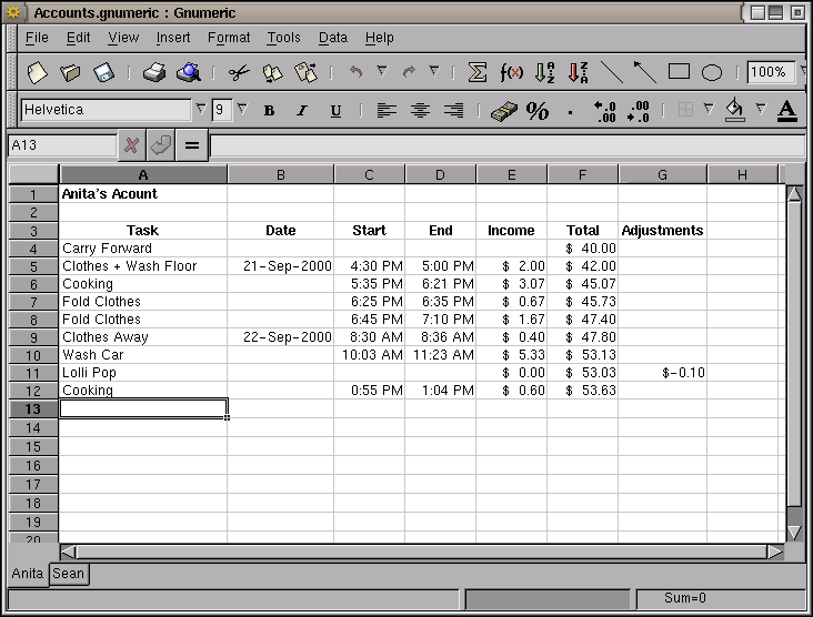 Image gnumeric-simple-timesheet