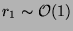 $r_1 \sim
{\cal O}(1)$