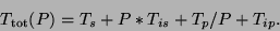 \begin{displaymath}
T_{\rm tot}(P) = T_s + P*T_{is} + T_p/P + T_{ip}.
\end{displaymath}