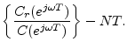 $\displaystyle \left\{\frac{C_r(e^{j\omega T})}{C(e^{j\omega T})}\right\} - NT.
$