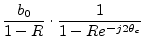 $\displaystyle \frac{b_0}{1-R}\cdot \frac{1}{1-Re^{-j2\theta_c}}
\protect$