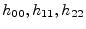 $ h_{00}, h_{11}, h_{22}$