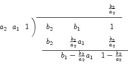 % For typesetting long division --- NEEDED WITHIN THE MAKEIMAGE ENV?
% (raw TeX,...
...}
& & b_1-\frac{b_2}{a_2}a_1 & 1-\frac{b_2}{a_2} &
\end{array}\end{displaymath}