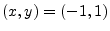 $ (x,y)=(-1,1)$