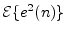 $ {\cal E}\{e^2(n)\}$