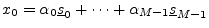 $\displaystyle x_0 = \alpha_0 \sv_0 + \cdots + \alpha_{M-1}\sv_{M-1}
$