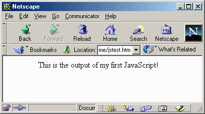 Output of exercise 1 JavaScript.