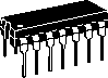 Drawing of an integrated circuit chip.