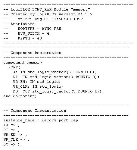 Figure 4- VHI file created by LogiBLOX