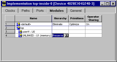 Figure 7- Unlinked LogiBLOX module set to