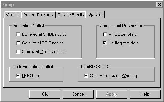 Figure 9- LogiBLOX Options setup