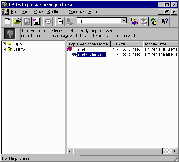 Figure 13- Design Implemented within FPGA Express
