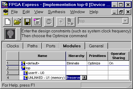 Figure 14- Unlinked LogiBLOX module set to