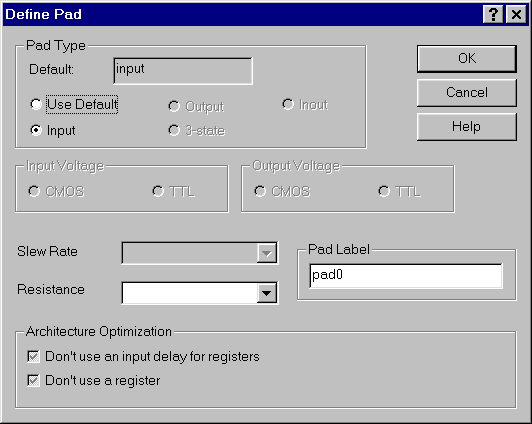 Figure 16- Defining Pads Step 2