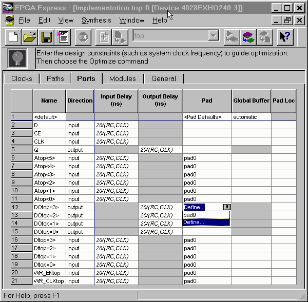 Figure 17- Defining Pads Step 3
