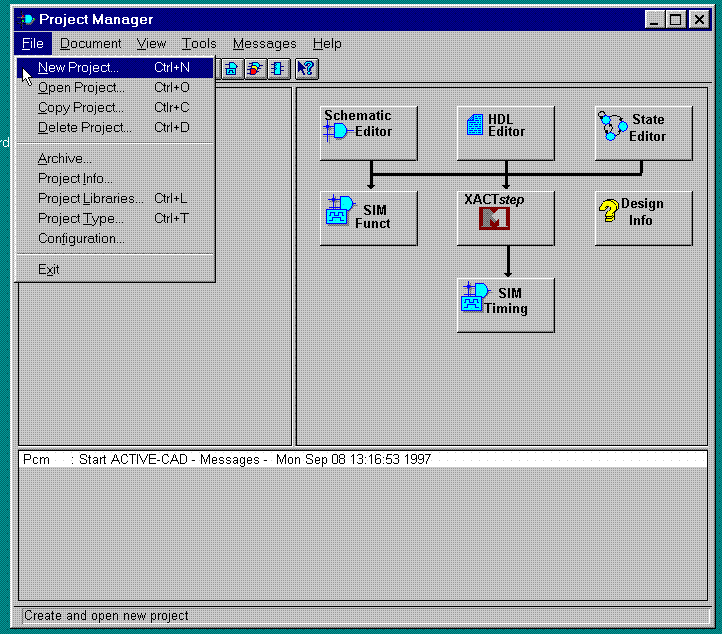Figure 2- Defining a 'New Project' in the Foundation Project
Manager