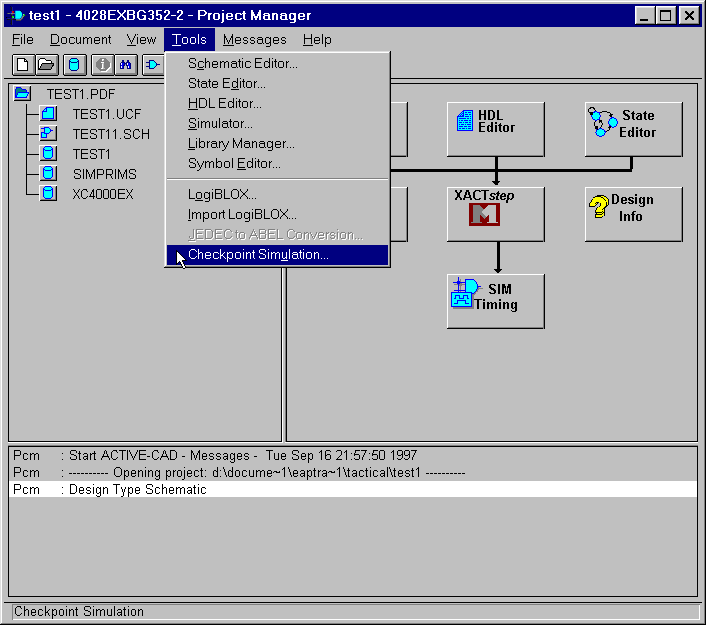 Figure 13- Checkpoint Simulation