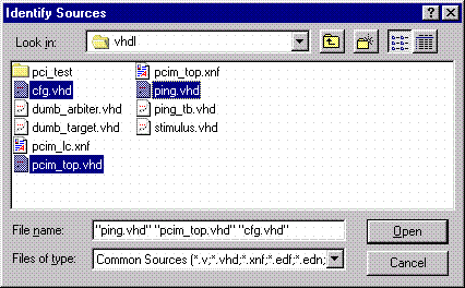 Figure 1- Read VHDL files into project