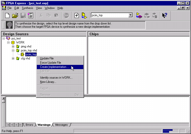 Figure 3- Implement the Design