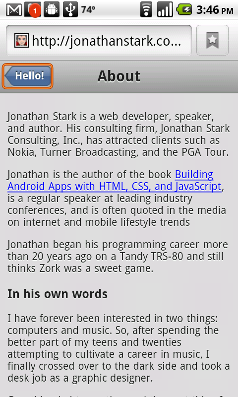 By default, Android displays an orange highlight to clickable objects that have been tapped.