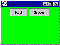 two buttons in a green frame