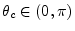 $ \theta_c\in(0,\pi)$