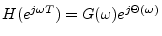 $ H(e^{j\omega T})=
G(\omega)e^{j\Theta(\omega)}$