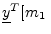 $ \underline{y}^T[m_1\,$
