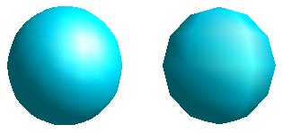 Gouraud-shaded Spheres with Differing Numbers of Segments