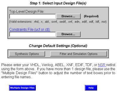 Step 1: Select Input Design File(s)