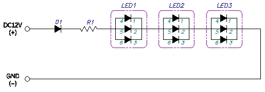 3구 LED모듈 회로도 [3]