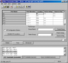Constraints Editor Interface