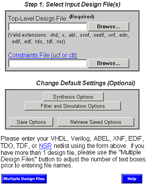Step 1: Select Input Design File(s)