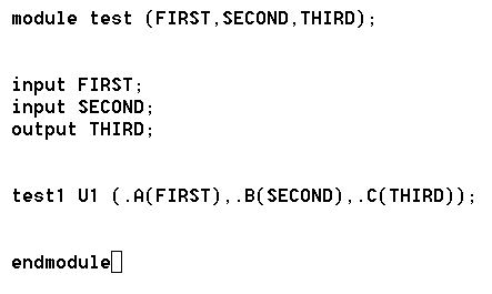 Figure 2-  Verilog Instantiation Example