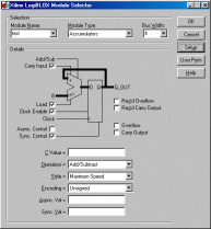 LogiBLOX Module Selector Interface